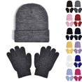 thumbnail image 1 of UJNDER Hat Gloves Sets Kid's Winter Knitted Beanie with Lined Mittens for Cold Weather Cozy Warm Cap and Gloves Set for Boys Girls, 1 of 5