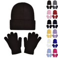 thumbnail image 1 of UJNDER Hat Gloves Sets Kid's Winter Knitted Beanie with Lined Mittens for Cold Weather Cozy Warm Cap and Gloves Set for Boys Girls, 1 of 5