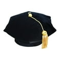 thumbnail image 1 of UJNDER Hats 2025 Graduate Doctor Velvet Hat Tutor Hat Graduation Hat for Celebrations and Achievements Black, 1 of 2