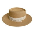 thumbnail image 1 of UJNDER Hats Summer Women's Wide Brim Straw Hat French Style Panama Sun Hat for Beach Sunshade Stylish Headwear for Outdoor Activities Khaki, 1 of 6
