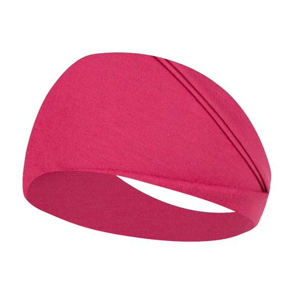 UJNDER Headbands for Women Elastic Hair Bands for Yoga Workout Running and Sports Non Sweat Hair Wrap Hot Pink