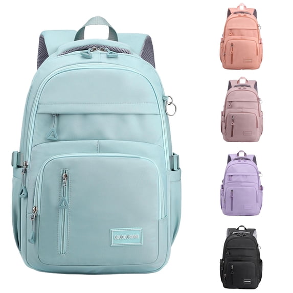 UJNDER High School Students Large Capacity Nylon Travel Backpack with Multiple Compartments for Casual Daily Commuting,Blue,Large