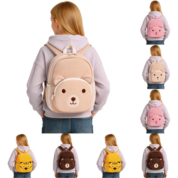 UJNDER Kids Adorable Animal Design -Lost Backpack for Boys and Girls Lightweight School Bag for Toddlers,BG2,Mid