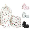 thumbnail image 1 of UJNDER Kids Adorable Cherry Printed Backpack with Spacious Main Compartment and Padded Straps for Elementary School Daily Use,White,Mid, 1 of 9
