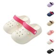 thumbnail image 1 of UJNDER Kids Clogs Boys and Girls Simple Lightweight Soft Sole Anti-Slip Slip-On Indoor Outdoor Slippers for Kids,White,2.5-3 Years, 1 of 5