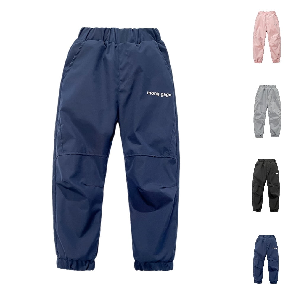 Cold Infant Color UJNDER Kids Pants Boys and Girls Solid Color Windproof Water Resistant ...