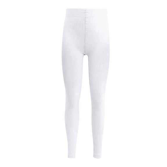SUXIAN Kids Pants Solid Color Dance Nine Leggings Comfortable Performance Wear White L