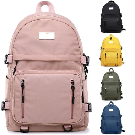 UJNDER Kids Students Nylon Outdoor Travel Backpack Casual Large Capacity Daypack for Middle School and Everyday Adventure Use,Red,Large