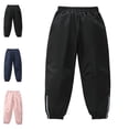 thumbnail image 1 of UJNDER Kids Windproof Lined Waterproof Ski Trousers Thermal Winter Style for Hiking Adventure Kids Hiking Pants,01_Black,6-7 Years, 1 of 8