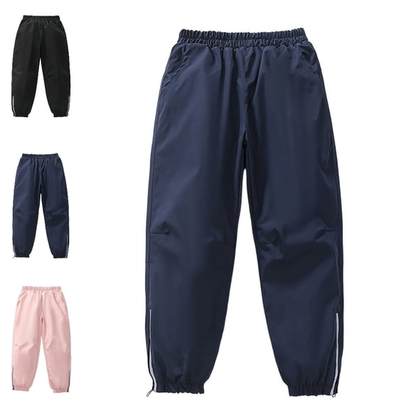 UJNDER Kids Windproof Lined Waterproof Ski Trousers Thermal Winter Style for Hiking Adventure Kids Hiking Pants,01_Navy,2-3 Years