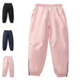 thumbnail image 1 of UJNDER Kids Windproof Lined Waterproof Ski Trousers Thermal Winter Style for Hiking Adventure Kids Hiking Pants,01_Pink,8-9 Years, 1 of 9