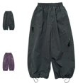 thumbnail image 1 of UJNDER Kids Windproof Lined Waterproof Ski Trousers Thermal Winter Style for Hiking Adventure Kids Hiking Pants,02_Grey,5-6 Years, 1 of 8