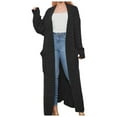 thumbnail image 1 of UJNDER Knitted Sweater Coat Long Cardigan Warm Winter Fashion Outerwear Casual Oversized Button Front Pocket Detail Winter Coats for Women Dark Gray XL, 1 of 5