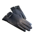 thumbnail image 1 of UJNDER Ladies' 2025 Autumn and Winter Versatile Windproof Thick Cold Leather Gloves for Women Black, 1 of 6
