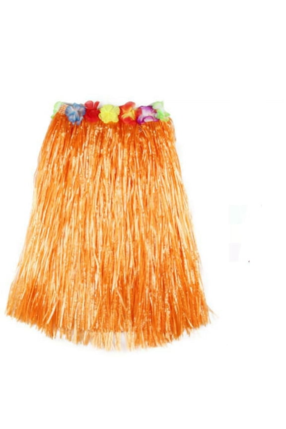 Ladies Fashion Carnival Brilliant Silk Dance Grass Skirt Performance Comfortable Orange 30
