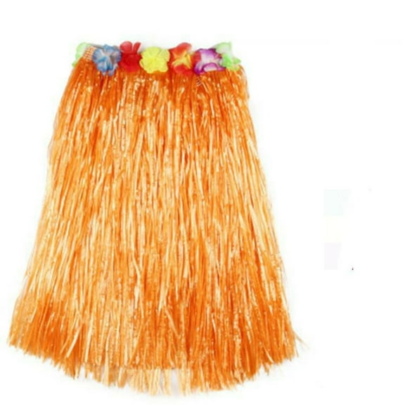 UJNDER Ladies Fashion Carnival Brilliant Silk Dance Grass Skirt Performance Comfortable Orange 40