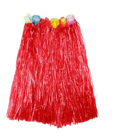 UJNDER Ladies Fashion Carnival Brilliant Silk Dance Grass Skirt Performance Comfortable Red 30
