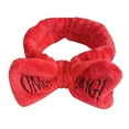 thumbnail image 1 of UJNDER Letter OMG Hair Tie Bow Face Wash Makeup Headband Accessories for Women Hair Accessories Red, 1 of 3