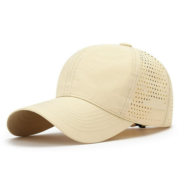 UJNDER Lightweight Breathable Mesh Sports Baseball Caps for Men and Women Quick Drying Outdoor Hats for Spring and Summer Beige