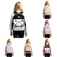thumbnail image 1 of UJNDER Lightweight Cat Pattern Backpack for Boys and Girls Breathable Water-resistant Daypack with Color Block Design for Elementary Kids Kids School Backpack,01_Black,Mid, 1 of 5