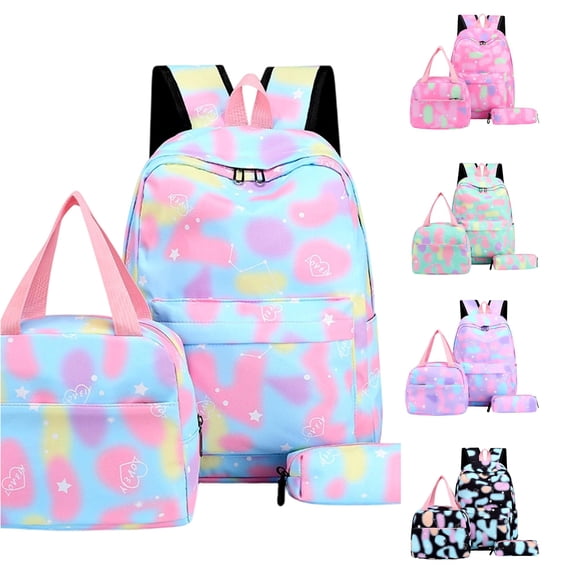 UJNDER Lightweight Gradient 3-Piece Backpack for Elementary and Middle Pretty Daypack with Stylish Design Middle School Backpacks for Girls,07_Sky Blue,Mid