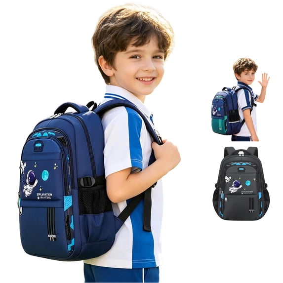UJNDER Lightweight Large Capacity Casual Backpack with Cartoon Print Ideal Student Daypack for Commuting and School Use Backpack for School,01_Blue,Large