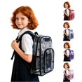thumbnail image 1 of UJNDER Lightweight Transparent Kids Backpack with Clear Design Easy Item Visibility Daypack for School and Daily Use Kids School Backpack,01_Black,Mid, 1 of 6