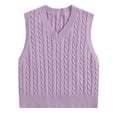 thumbnail image 1 of UJNDER Lined Winter Sweater Coat for Women Mid Length Solid Color Hooded Jacket Purple L, 1 of 2