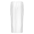 thumbnail image 1 of UJNDER Linen Flared Maxi Skirt With Back Slit Elastic Waist Drawstring Long Flowy Ankle Length White S, 1 of 8