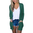 thumbnail image 1 of UJNDER Long Sleeve Cardigan for Women Fall Cardigan with Pockets Casual Duster Lightweight Cardigan Sweater Green XL, 1 of 9