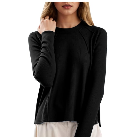 UJNDER Long Sleeve Thermal Base Layer Top for Casual Wear Thickened Warm Underwear Suitable for Cold Weather Thermal Tops for Women Black XXXL