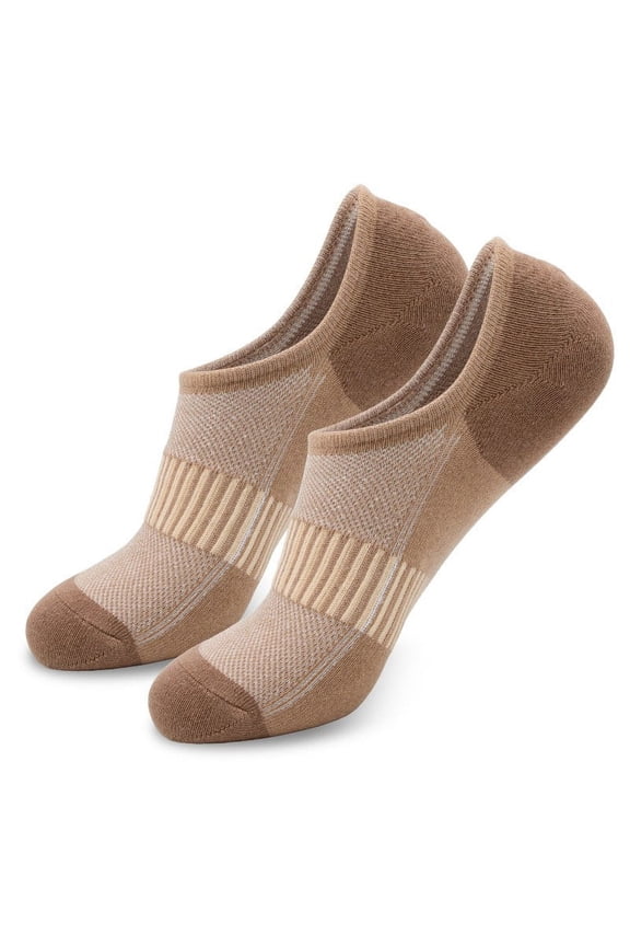 Men's Low Cut Socks Summer Thin Breathable Solid Color Casual Ankle Socks for Leisure Sports Brown