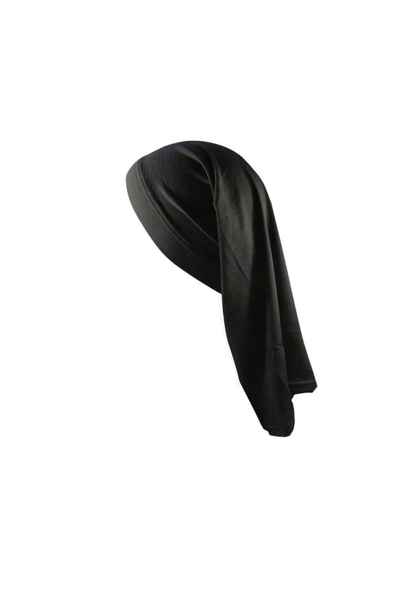 Men's Two End Stretch Night Cap for Long Braid Hair Care Ideal Protective Headwear for Dreadlocks and Hair Black