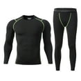 thumbnail image 1 of UJNDER Mens Thermal Underwear Thickening and Quick Heating Clothing Pant Set Thermal Underwear for Men #1_Green XXXL, 1 of 9