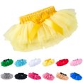 thumbnail image 1 of UJNDER Mesh Skirt Childrens Summer Skirts for Girls Half Length Skirts for Babies Tutu Skirts Festival Short Skirts for 0-24 Months Skirts for Girls Yellow,0-3 Months, 1 of 4