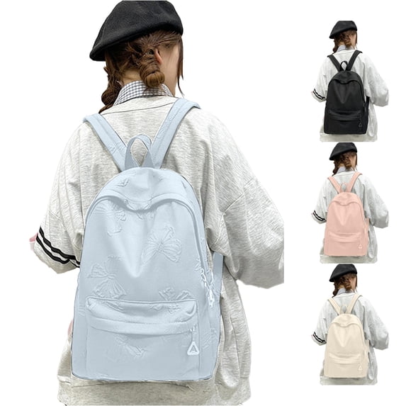 UJNDER Middle High School Students清新 Casual Backpack with Spacious Compartment Padded Straps for Daily Commuting and Travel,Blue,Mid