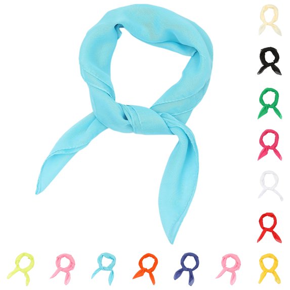 UJNDER Neck Scarf for Women Candy Colored Chiffon Square Scarf Soft Lightweight Elegant Dance Performance Art Shawls and Wraps for Evening Dresses 01_Mint Green,One Size