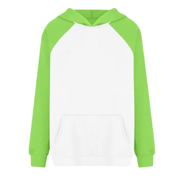 UJNDER Oversized Hoodies for Women Pullover Sweatshirt Teen Girls Raglan Sleeve Hoodie Green L