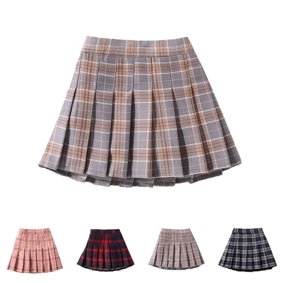 UJNDER Pleated Skirt Girls A Line Skirt Kids Pleated School Skirt Casual Tutu Skirt for Toddler Girls Children Fashion Skirt Girls Skirt Grey,12-24 Months