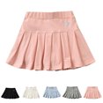 thumbnail image 1 of UJNDER Pleated Skirt Girls Pleated Skirt School Skirt Skirt Pleated Skirt Casual Skater Skirt with Shorts Skirts for Girls Pink,4-5 Years, 1 of 4