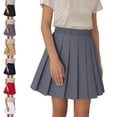 thumbnail image 1 of UJNDER Pleated Skirt Girls Summer Fashion Waist Tennis Pleated Slim Skirt Casual Waist Skirt Fashion High Skirt for School Tennis Skirt 01_Grey,15-16 Years, 1 of 6