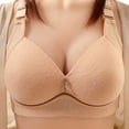 thumbnail image 1 of UJNDER Plus Size Comfortable Breathable Smooth Bra Breast Collection Wireless Bras for Women Beige 42, 1 of 3