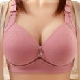 thumbnail image 1 of UJNDER Plus Size Comfortable Breathable Smooth Bra Breast Collection Wireless Bras for Women Pink 40, 1 of 3