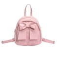 thumbnail image 1 of UJNDER School Backpack Stylish Bowknot Zip Closure Casual Lightweight Nylon Purse for Daily Travel Work College Bookbag for Women Pink,One Size, 1 of 5