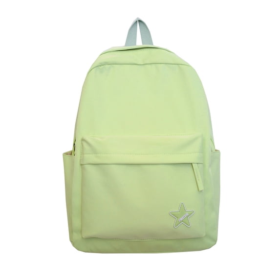 UJNDER School for Girls Student Street Trend Solid Color Backpack, Casual Versatile Large Capacity College Bag for Everyday Use Book Bag for Girls Green,One Size