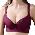 thumbnail image 1 of UJNDER Sexy Comfortable Large Breathable Thick Thin Back No Steel Ring Uphold Gathering Bra Bras for Women Purple 34, 1 of 4