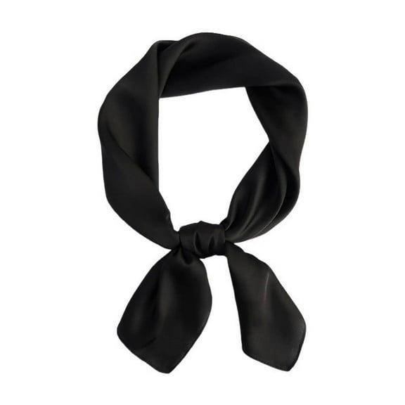 UJNDER Silk Scarves Scarf 70x70cm Ribbon Kerchief Women Polka Neck Accessory for Stylish Outfits Black