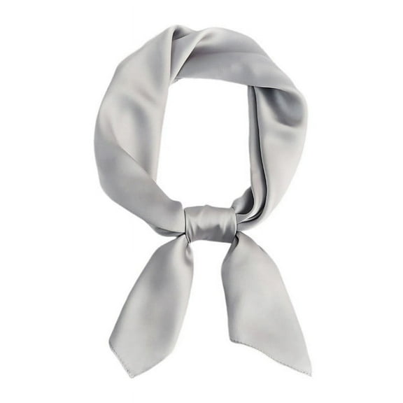 UJNDER Silk Scarves Scarf 70x70cm Ribbon Kerchief Women Polka Neck Accessory for Stylish Outfits Light Gray