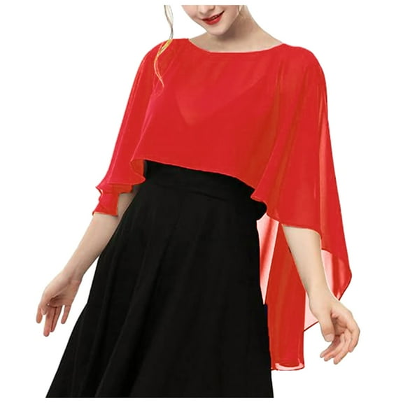 UJNDER Soft Chiffon Scarve Shawls Wraps for Dresses Women Accessories Statement for Any Occasion Red