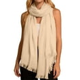 thumbnail image 1 of UJNDER Solid Color Long Scarf for Soft Breathable Versatile Fashion Wrap Shawl Elegant Daily Wear Beige One Size, 1 of 5